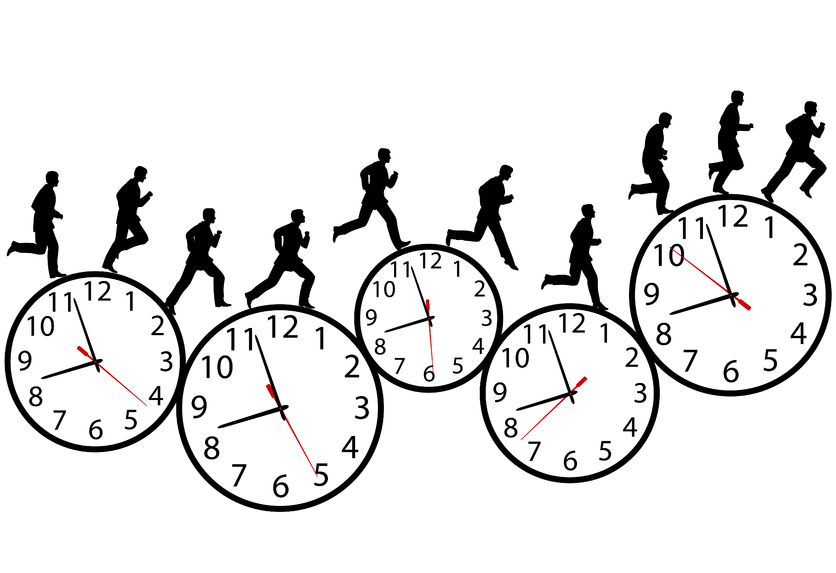 clocks time running